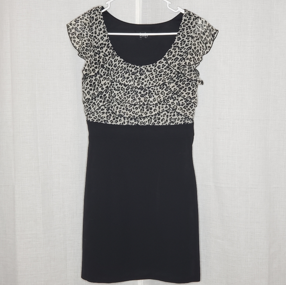 by & by Black and White Leopard Print Mini Dress
